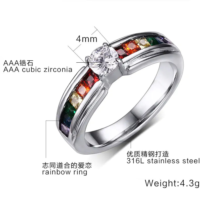 Zircon Rainbow Ring - GlimmaStyle