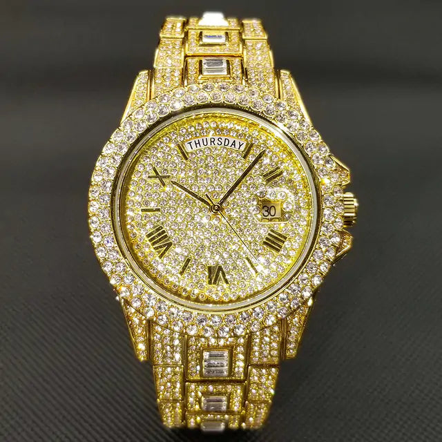 Full Iced Crystal Watch - GlimmaStyle