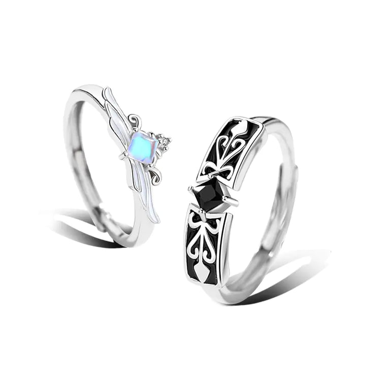 Knight Guardian Princess Crown Couple Rings - GlimmaStyle