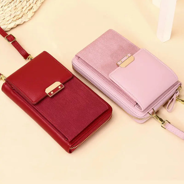 PU Leather Ladies Wallet Crossbody Bag - GlimmaStyle