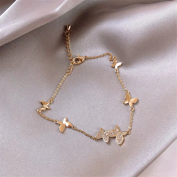 Crystal Butterfly Bracelet - GlimmaStyle