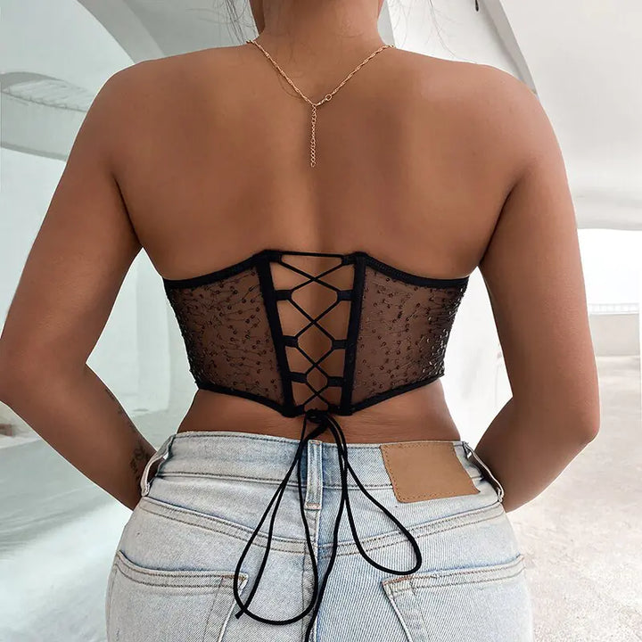 Transparent Waist Trainer Corset Top - GlimmaStyle