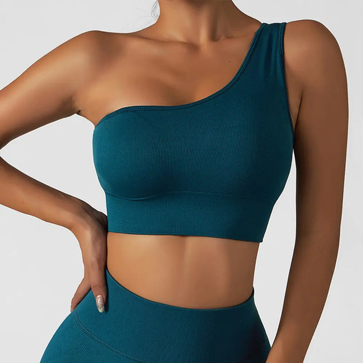 Summer Sexy Oblique Shoulder Yoga Clothes Tops - GlimmaStyle