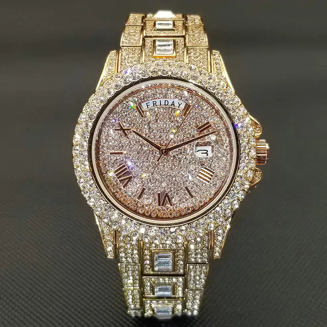 Full Iced Crystal Watch - GlimmaStyle