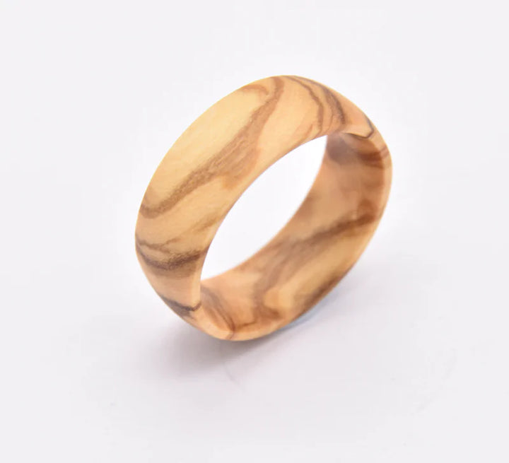 Natural Olive Wood Ring - GlimmaStyle