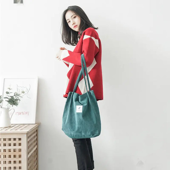 Women Corduroy Canvas Shoulder Bags - GlimmaStyle