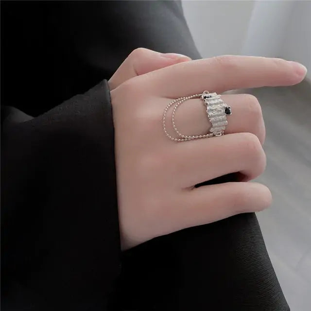 Aesthetic Crystal Love Ring - GlimmaStyle