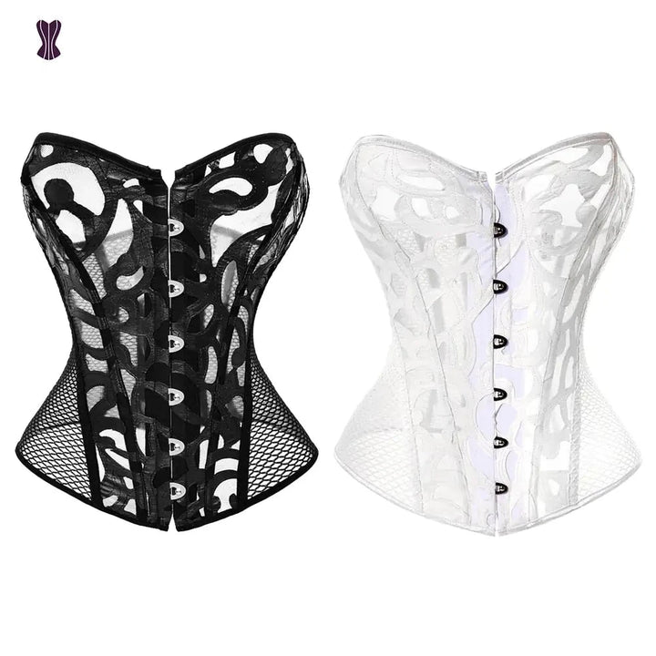 Lace Up Overbust Corset - GlimmaStyle