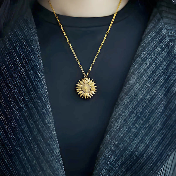 Sunflower Pendant Necklace - GlimmaStyle