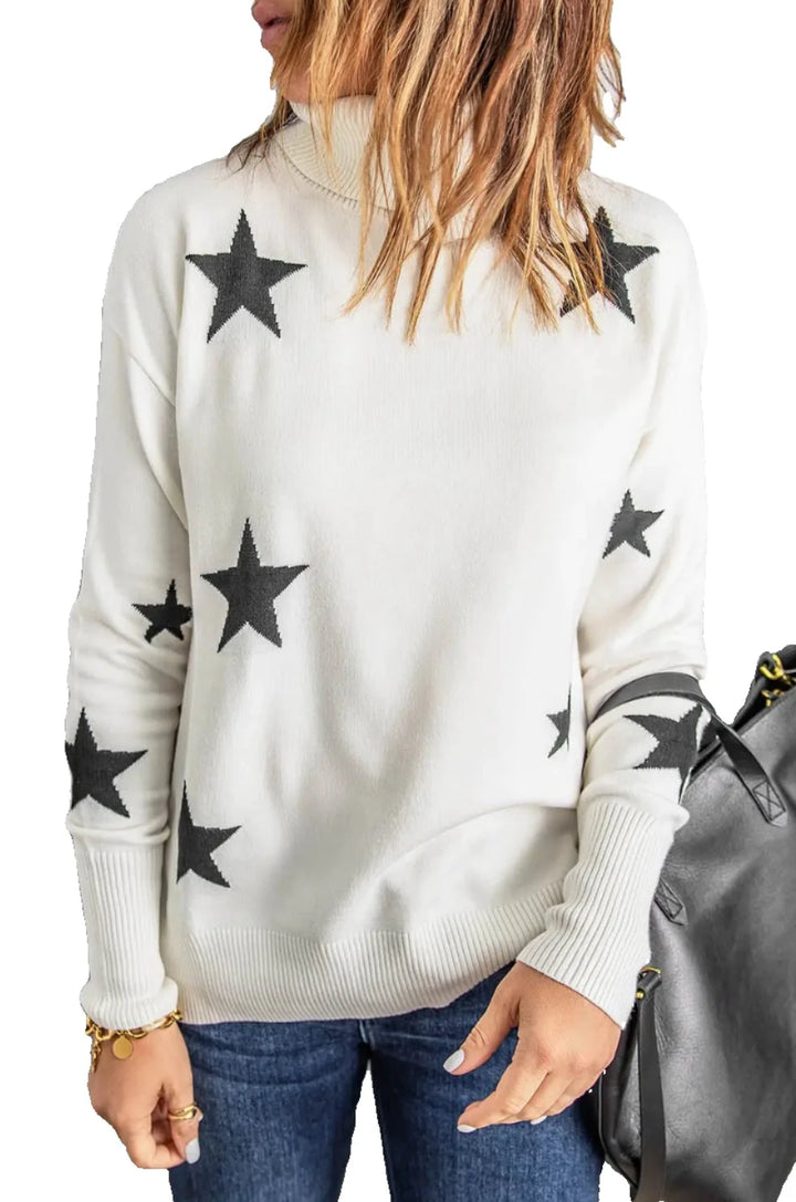 Star Print Sweater - GlimmaStyle