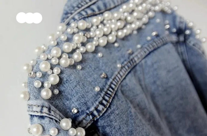 Pearl Casual Denim Jacket for Women - GlimmaStyle