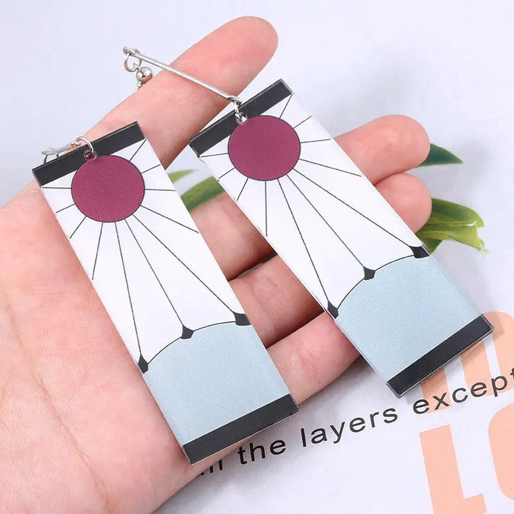 Acrylic Tanjiro Earrings - GlimmaStyle