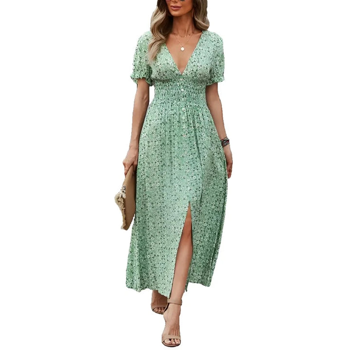 Siena Floral Midi Dress - GlimmaStyle