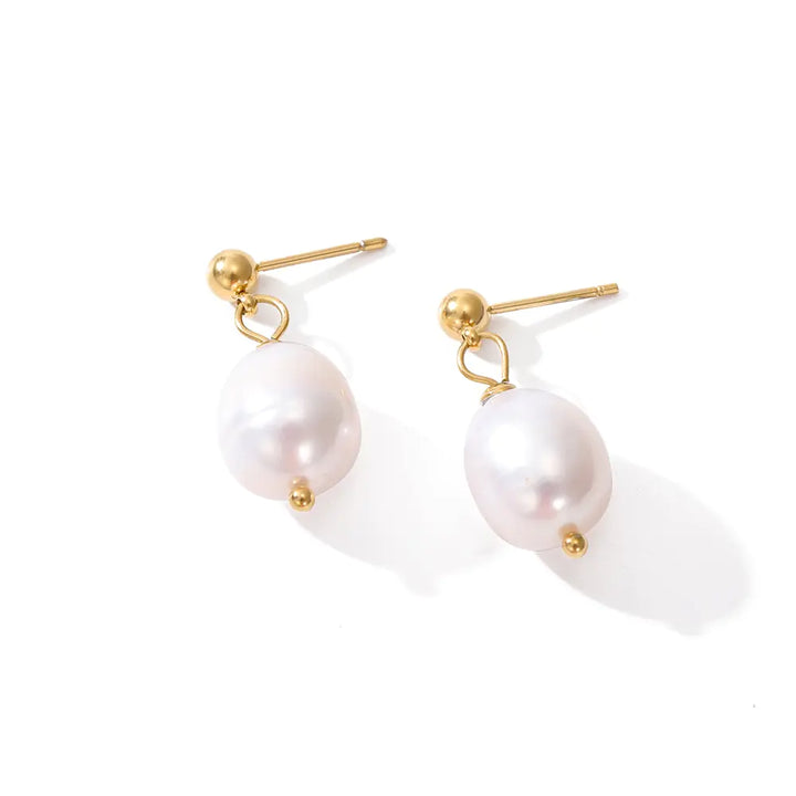 Natural Freshwater Pearl Dangle Earrings - GlimmaStyle