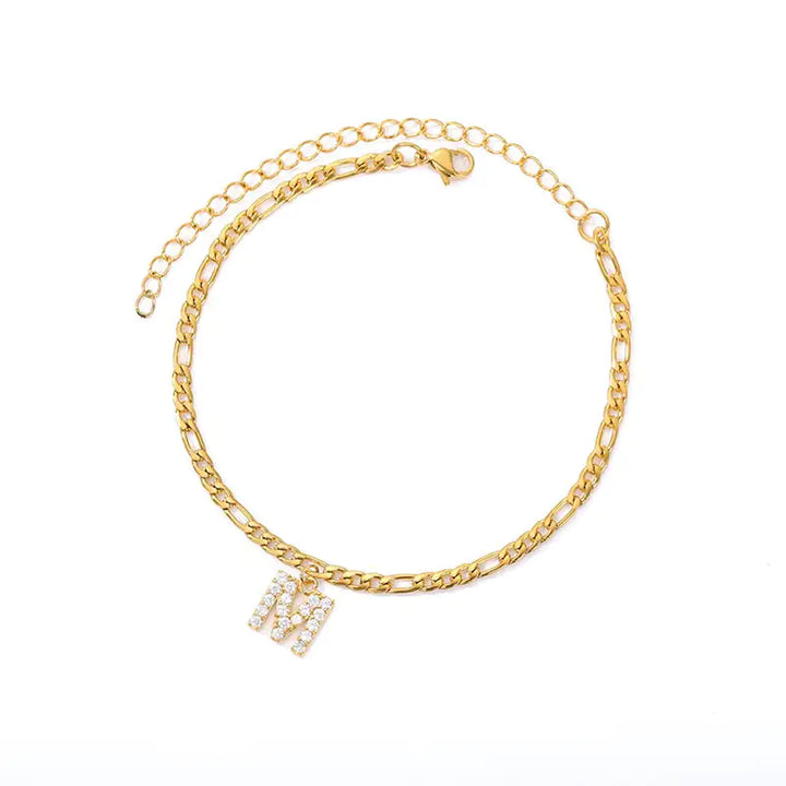 Initial Anklet Jewelry Accessory - GlimmaStyle