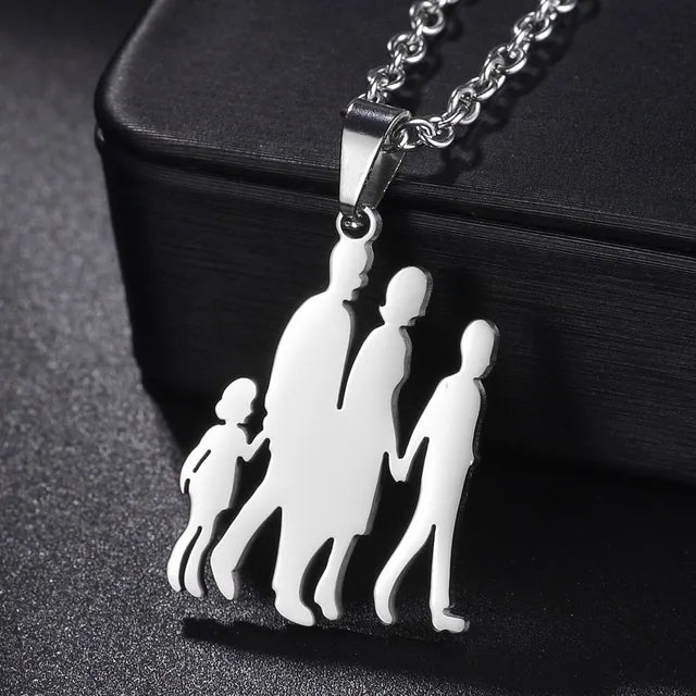 Family Silver Necklaces - GlimmaStyle