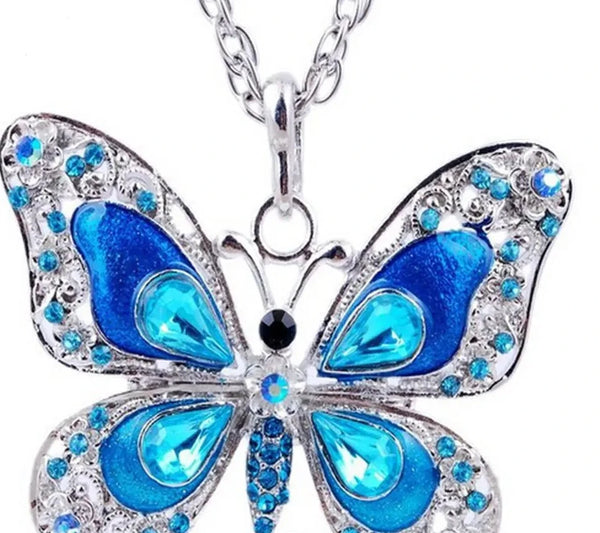 Colorful Butterfly Necklace - GlimmaStyle
