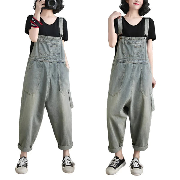 Washed Pockets Denim Jumpsuits - GlimmaStyle