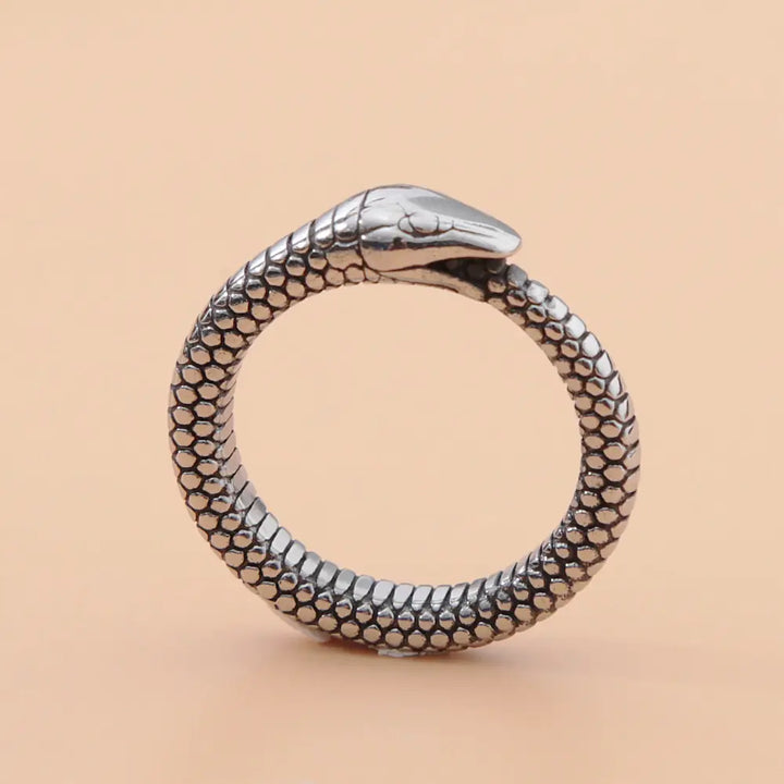 Retro Norse Mythology Men Ouroboros Ring - GlimmaStyle