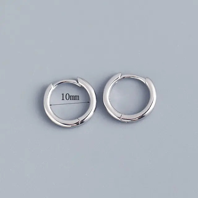 Stainless Steel Minimalist Huggie Hoop Earrings - GlimmaStyle