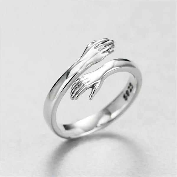 Personality Silver Plated Love Hug Rings - GlimmaStyle