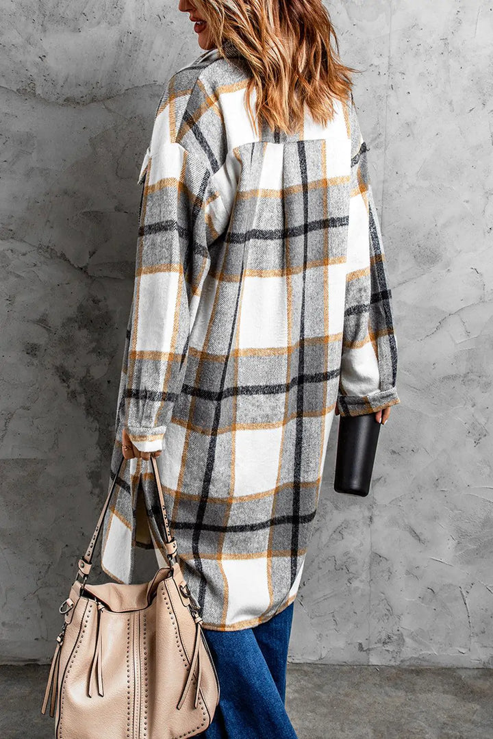 Dropped Shoulder Duster Coat - GlimmaStyle