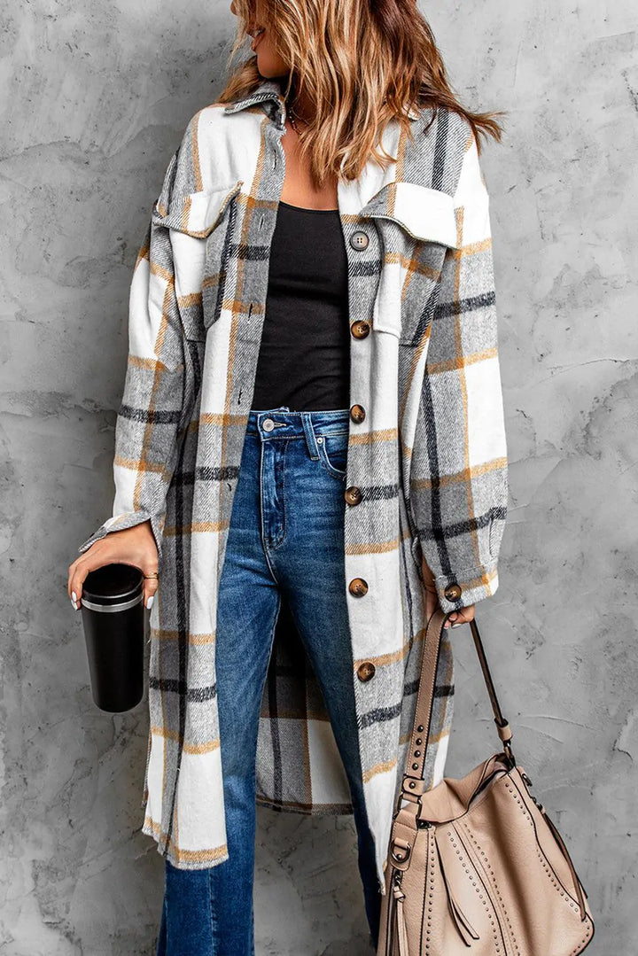 Dropped Shoulder Duster Coat - GlimmaStyle