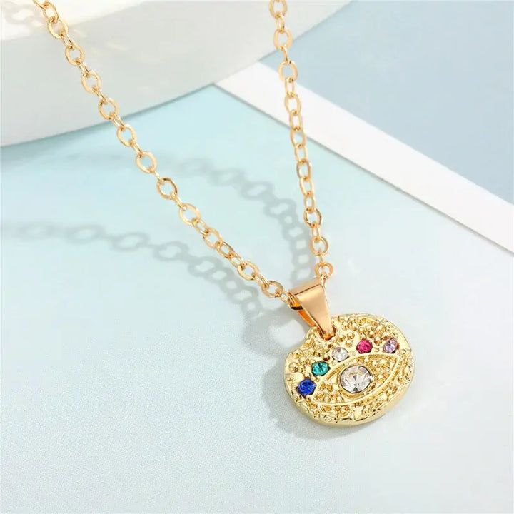 Crystal Turkish Evil Eye Necklace - GlimmaStyle