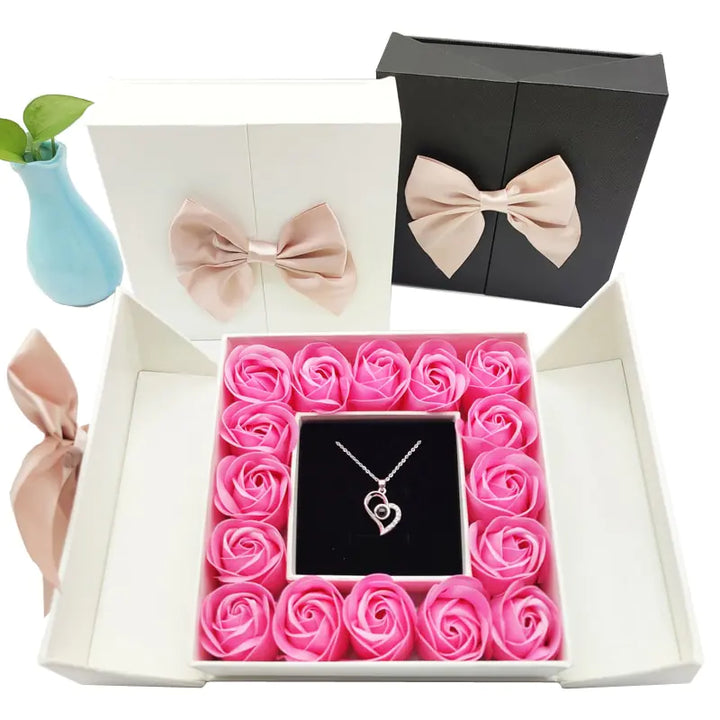 Artificial Rose Flower Gift Box - GlimmaStyle