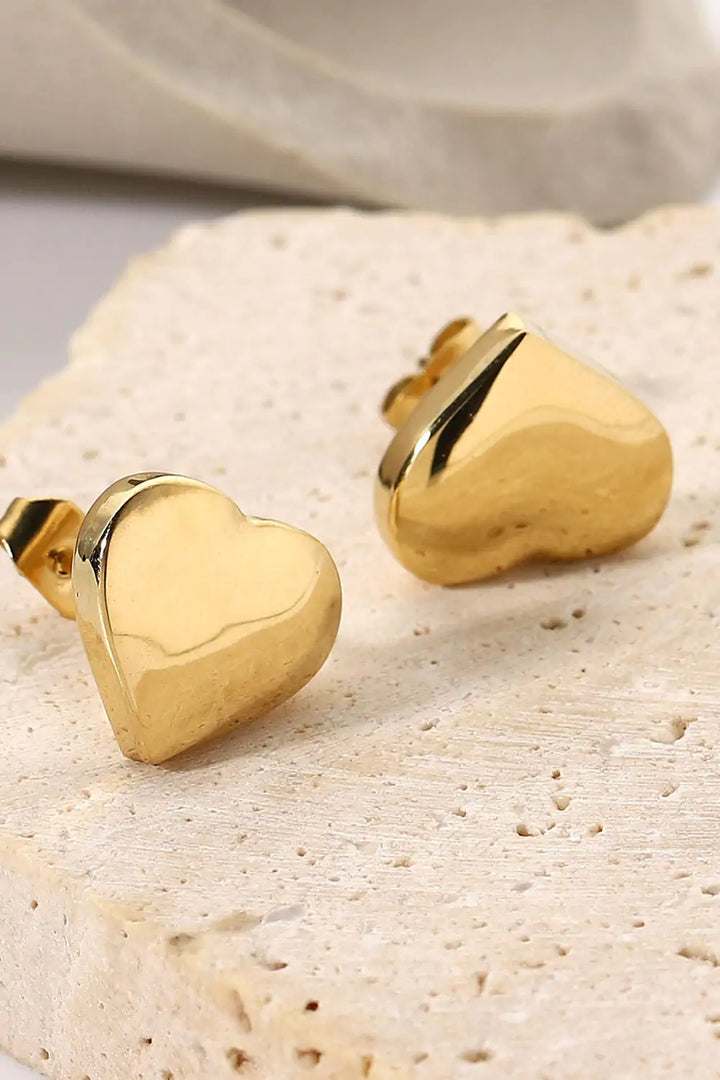 Heart Stud Earrings - GlimmaStyle