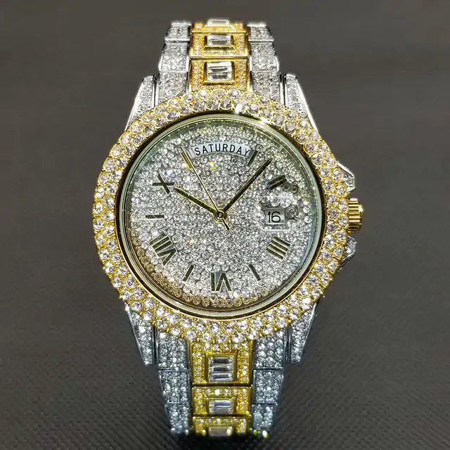 Full Iced Crystal Watch - GlimmaStyle