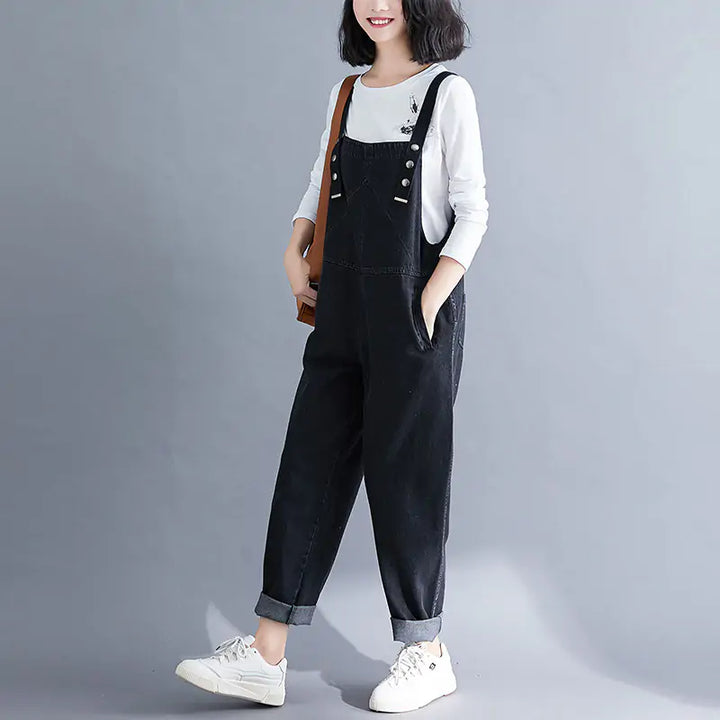 Jumpsuit Loose Suspenders - GlimmaStyle