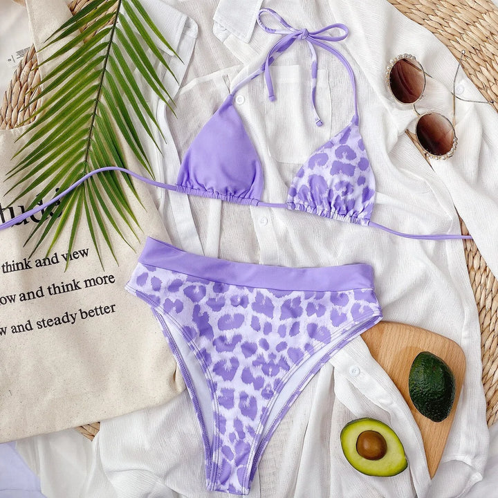 Purple Leopard Bikini - GlimmaStyle