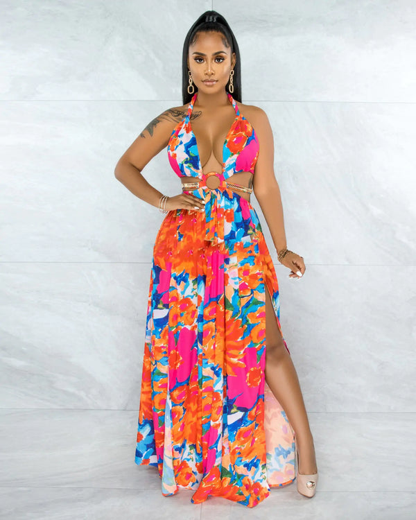 Floral Print Summer Dress - GlimmaStyle