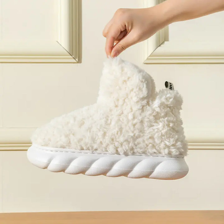 Non-slip Fluffy Platform Slides - GlimmaStyle