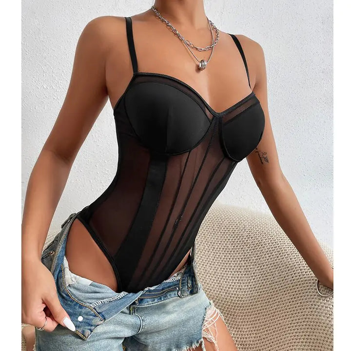 See-Through Bodysuit Shapewear - GlimmaStyle