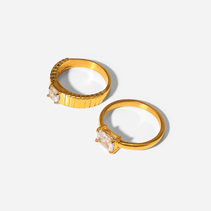 Stacking 18k Gold Rings - GlimmaStyle