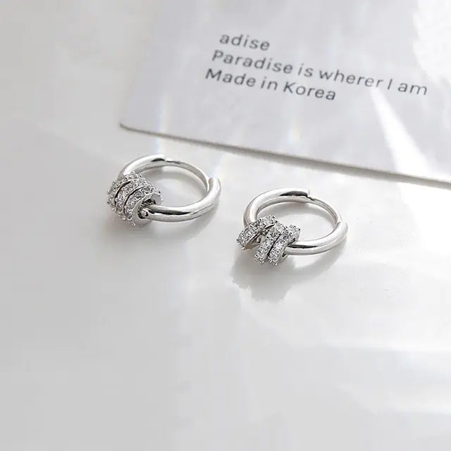 Stainless Steel Minimalist Huggie Hoop Earrings - GlimmaStyle