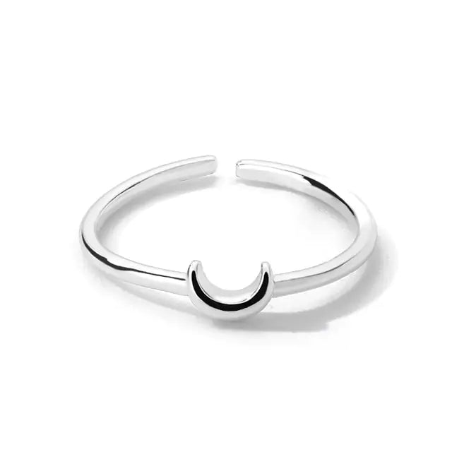 Small Crescent Aesthetic Ring - GlimmaStyle