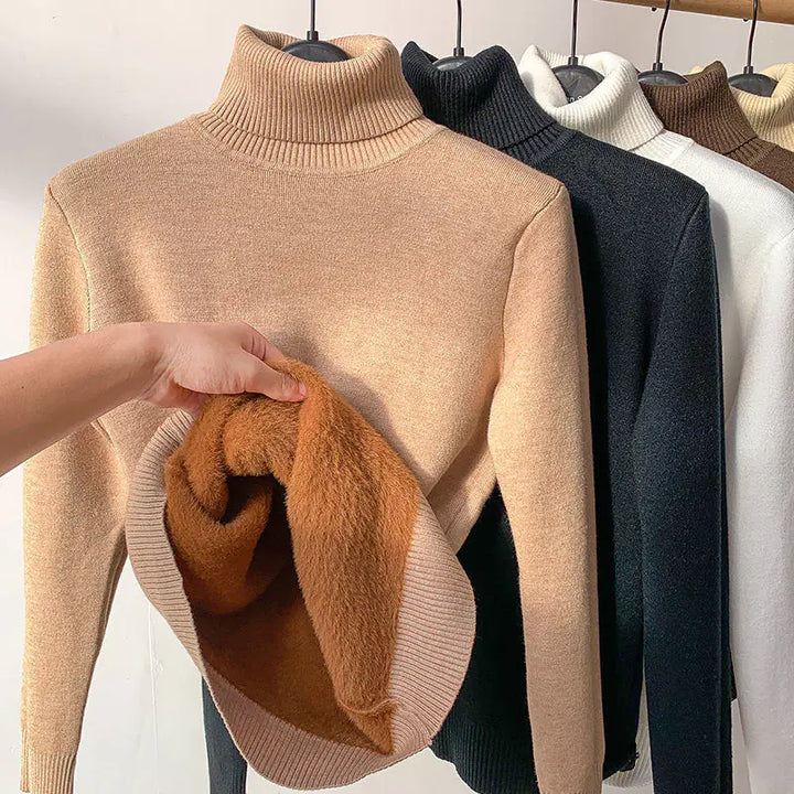 Women Turtleneck Autumn Winter Sweater - GlimmaStyle