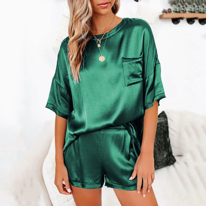 Summer Satin Pajamas Set Women - GlimmaStyle