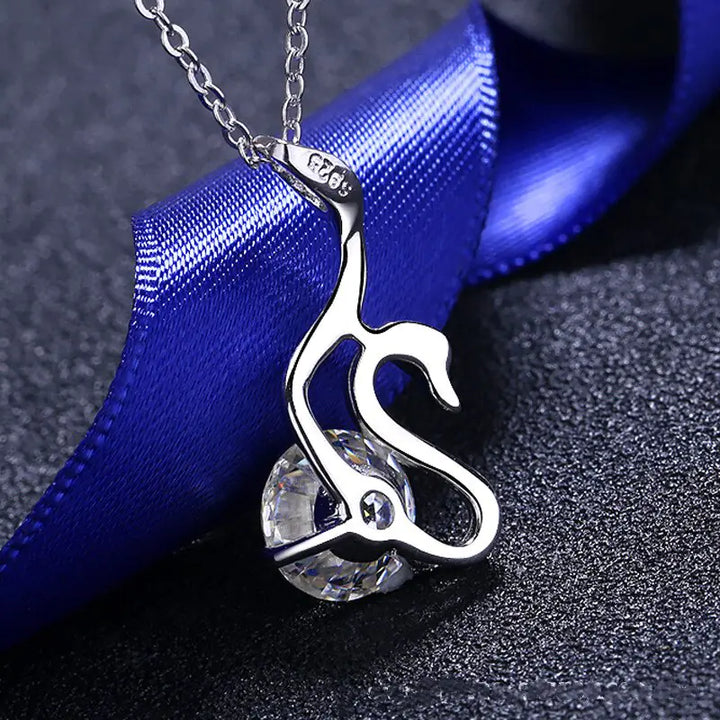 Moissanite Swan Diamond Necklace - GlimmaStyle