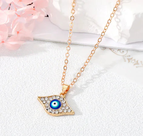 Crystal Turkish Evil Eye Necklace - GlimmaStyle