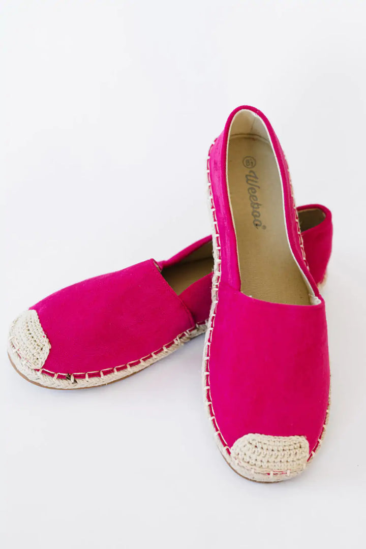 Casual Fuchsia Espadrille Shoes - GlimmaStyle