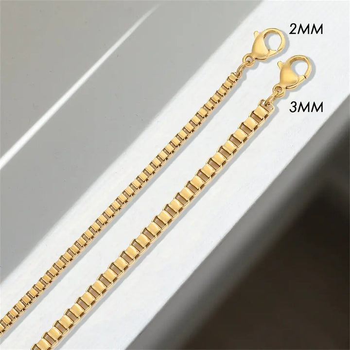 Stainless Steel Box Chain Bracelet - GlimmaStyle