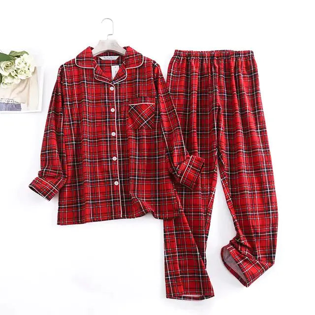 Cotton Flannel Women's Pajamas Sets - GlimmaStyle