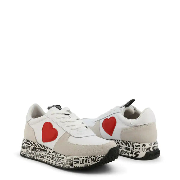 White Heart Sneakers - GlimmaStyle