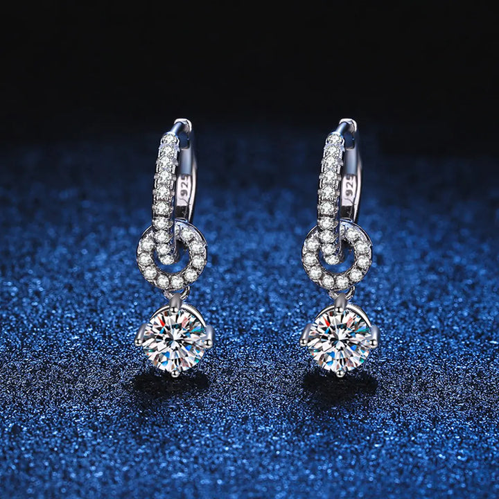 Genuine Moissanite Drop Earrings - GlimmaStyle