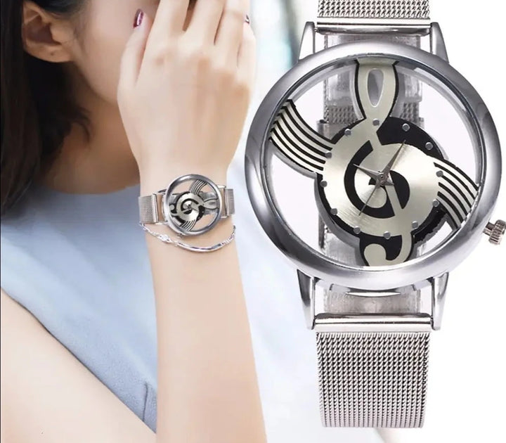 Women's Hollow Music Note Fashion Watch - GlimmaStyle