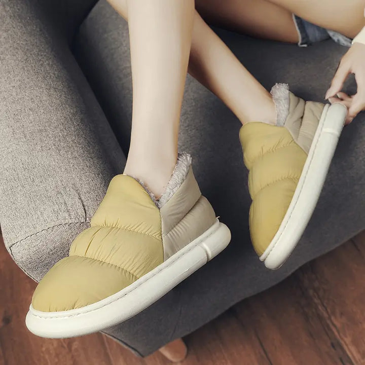 Waterproof Plush Slip-on Shoes - GlimmaStyle